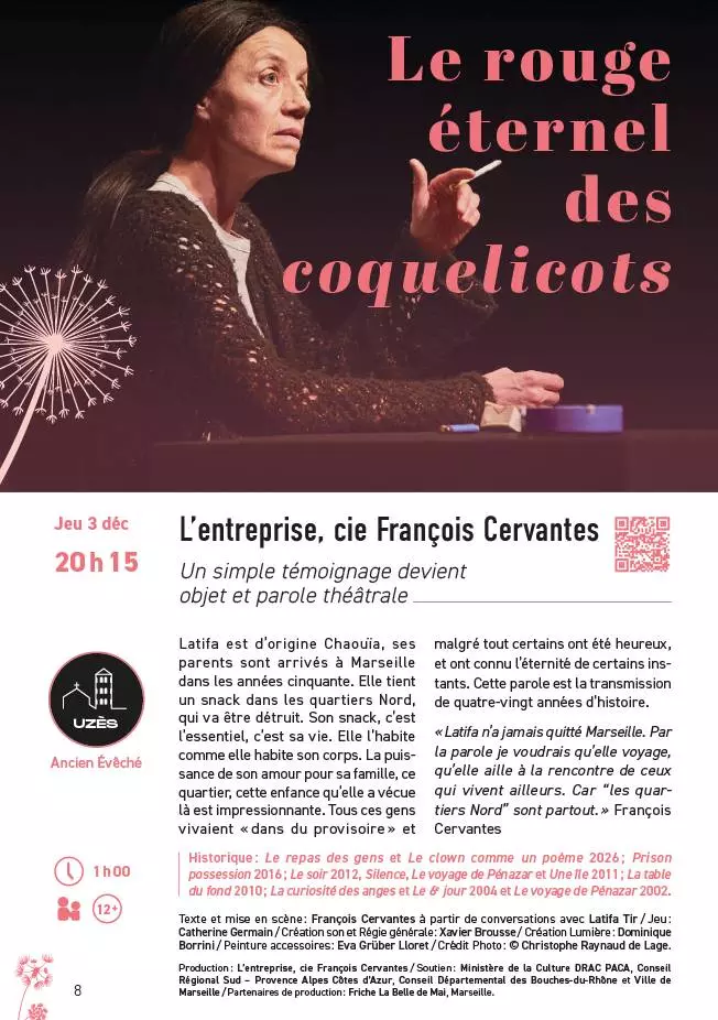 Théâtre - Le rouge éternel des coquelicots