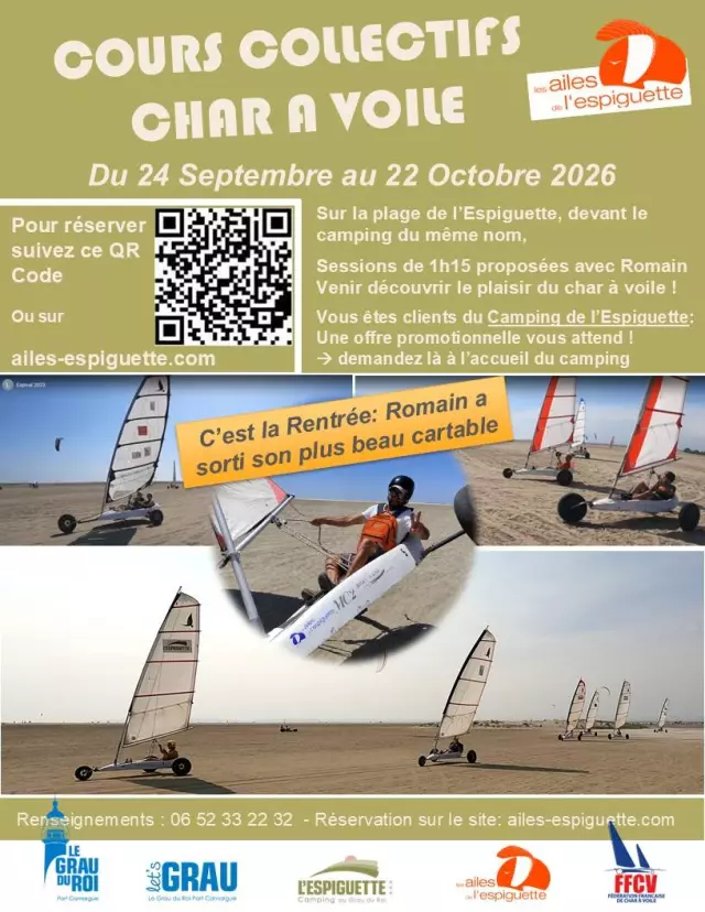 Cours collectifs char à voile