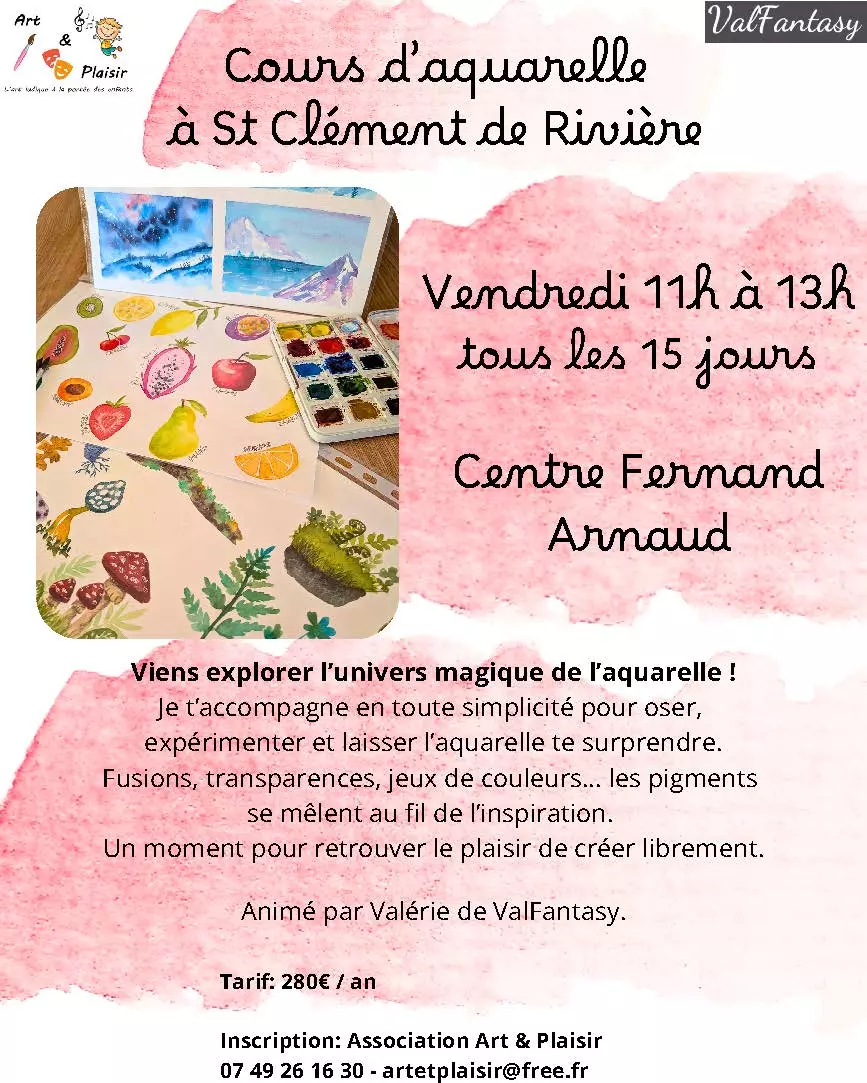 Cours d'aquarelle avec Valfantasy