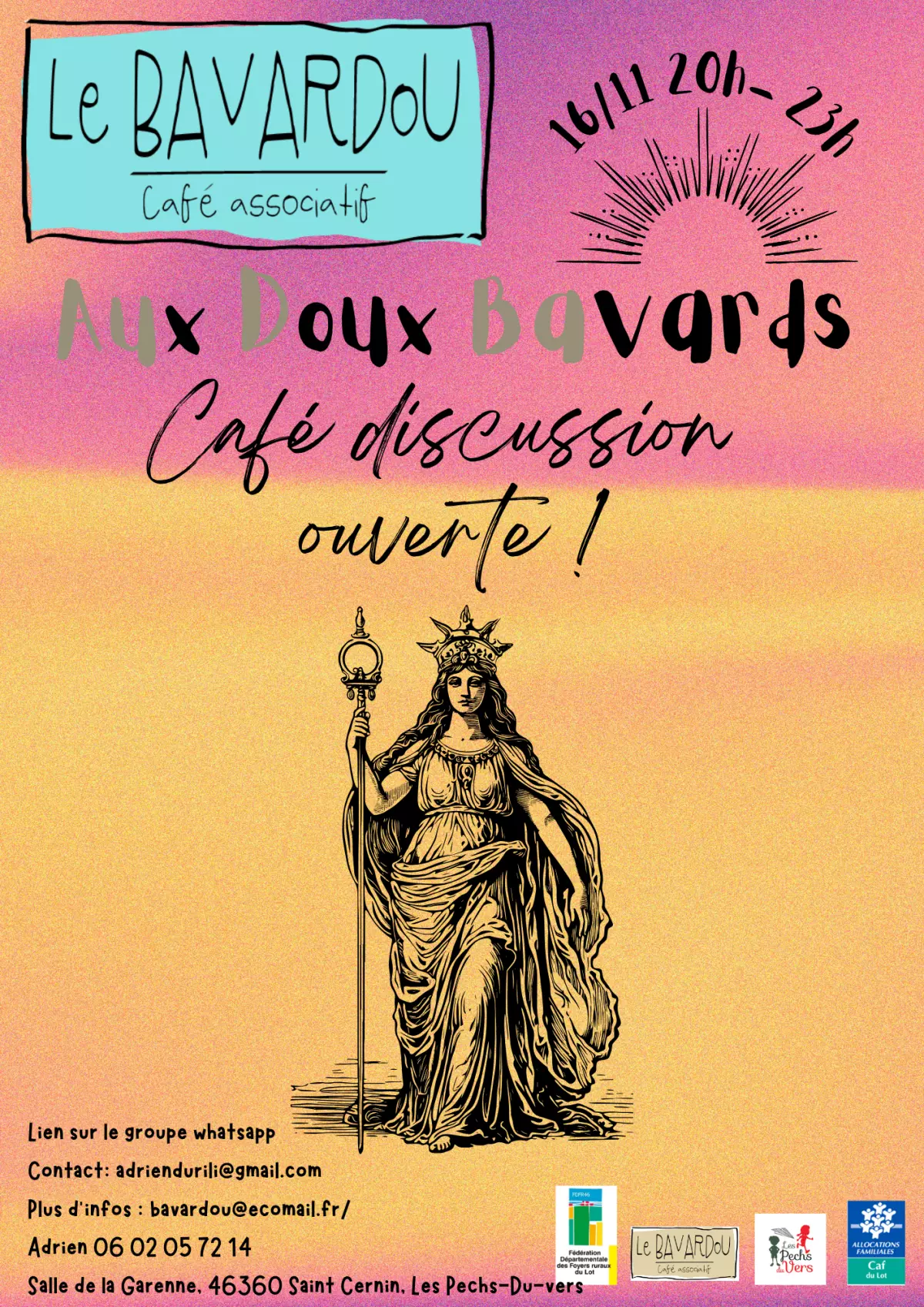 Aux Doux Bavards, café discussion