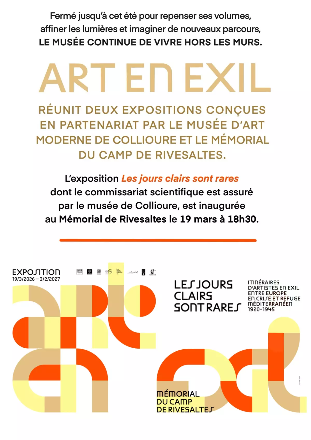 Exposition Art en Exil à Rivesaltes