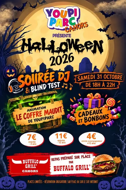 Soirée DJ Halloween au Youpi Parc