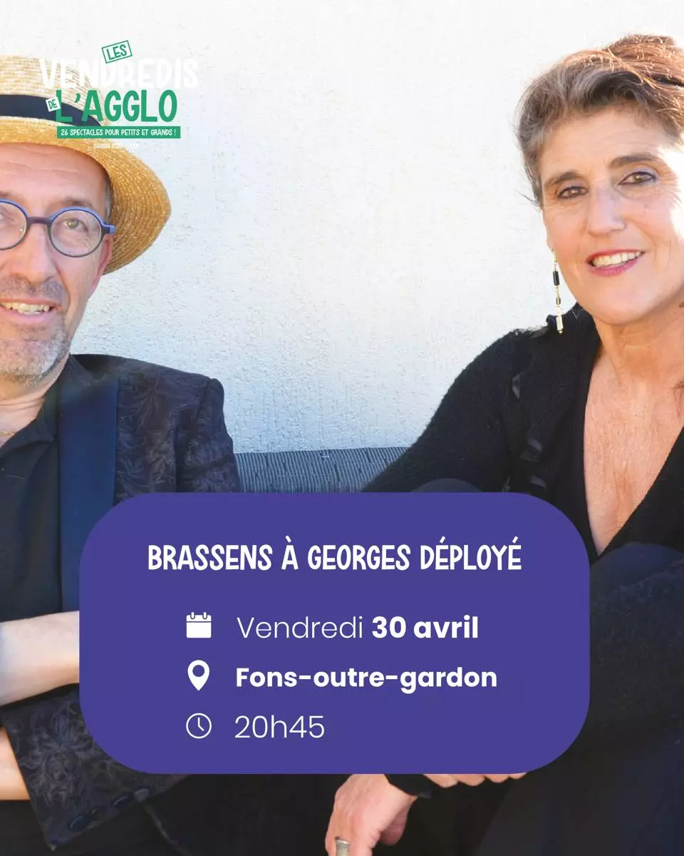 Vendredis de l'Agglo - Musique/Concert "Brassens à Georges déployé" à Fons-outre-Gardon