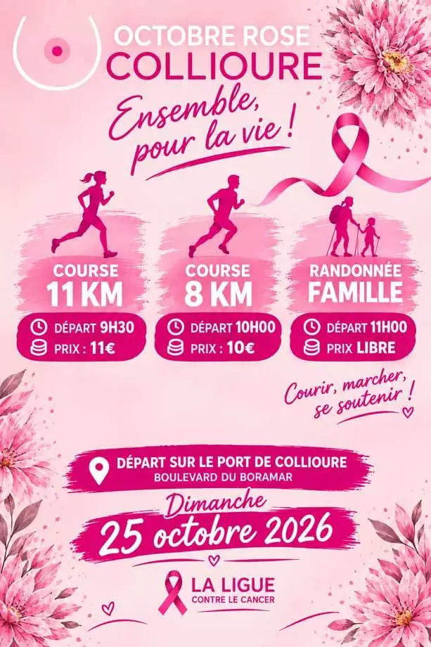 Course Octobre Rose à Collioure