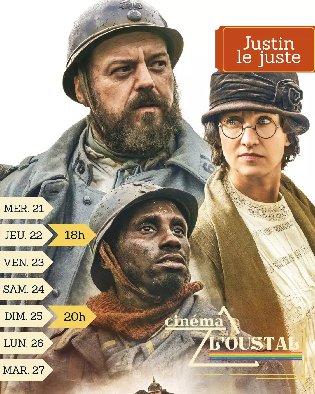 Justin le Juste, 1H50, Drame Historique de Eric Barbier avec Alban Ivanov, Alexandra Lamy, Birane Ba