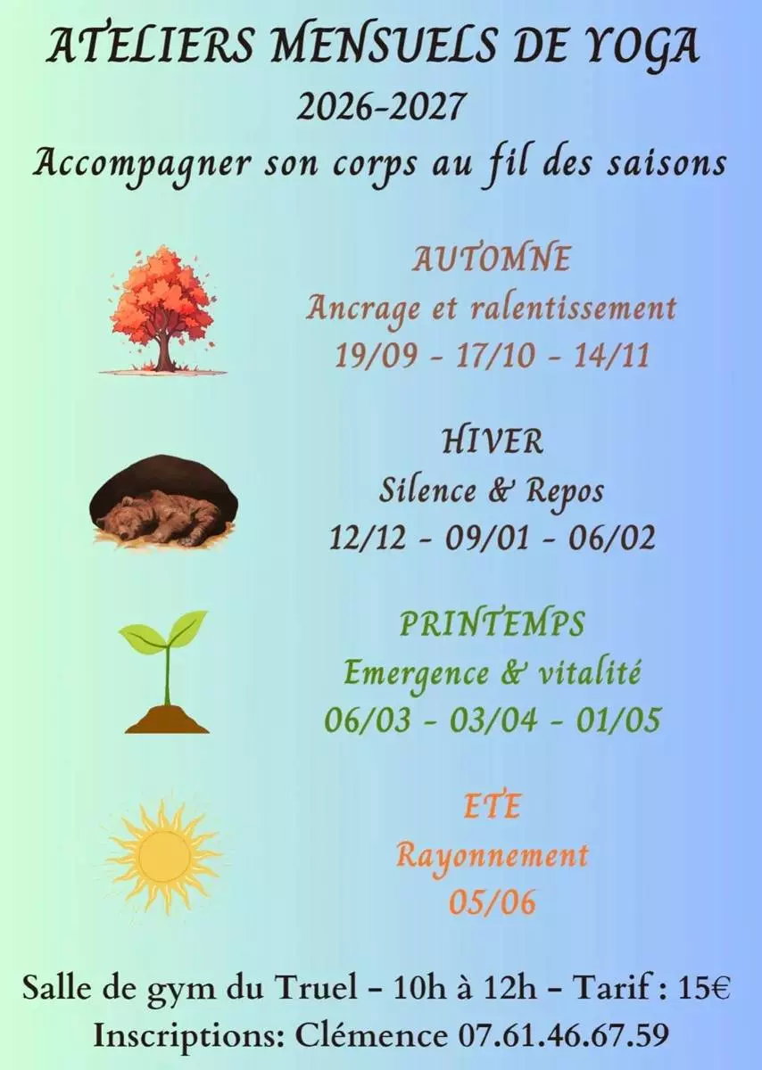 Ateliers mensuels de Yoga