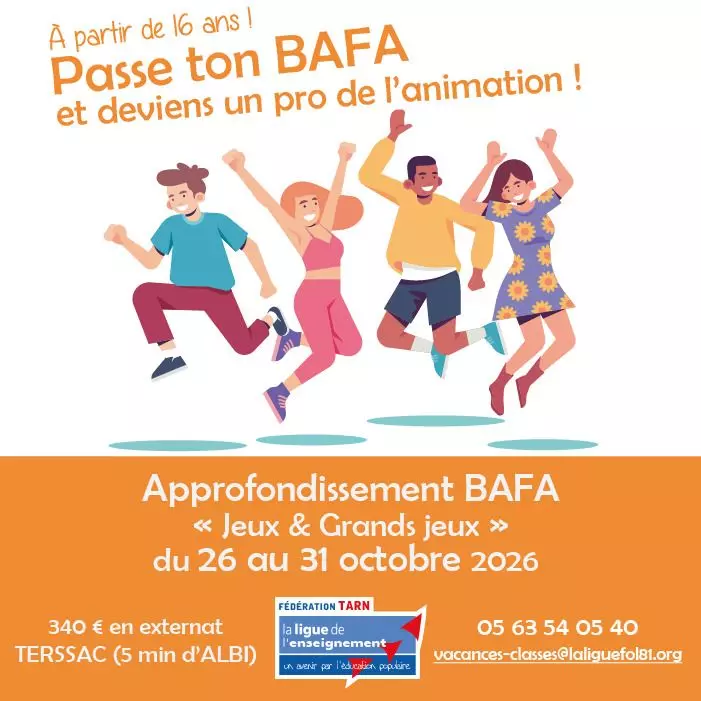 Stage d'approfondissement BAFA "Jeux & Grands Jeux"