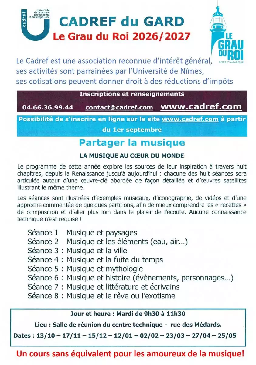 cours "Partager la musique"