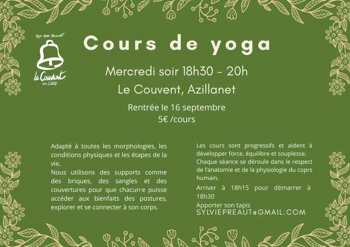Le Couvent : Cours de Yoga