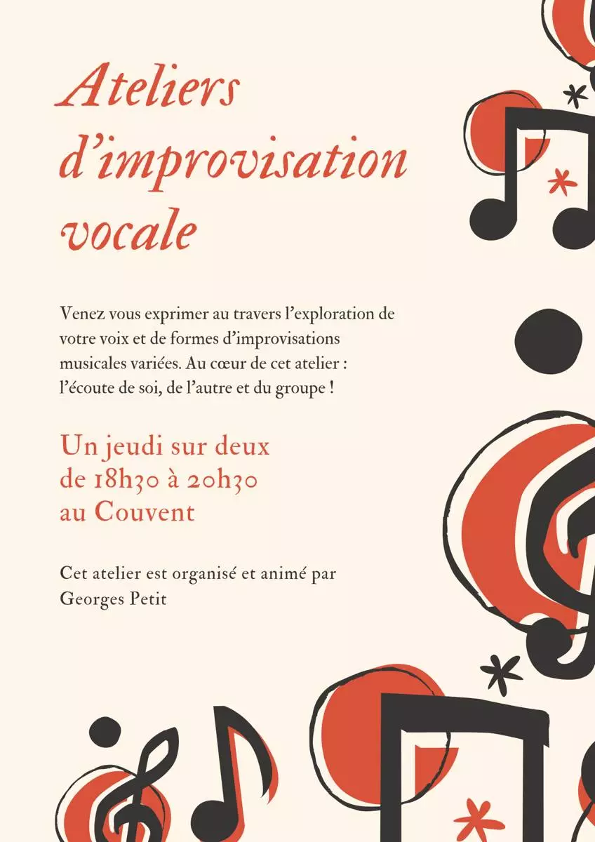 Le Couvent : Atelier d'Improvisation Vocale
