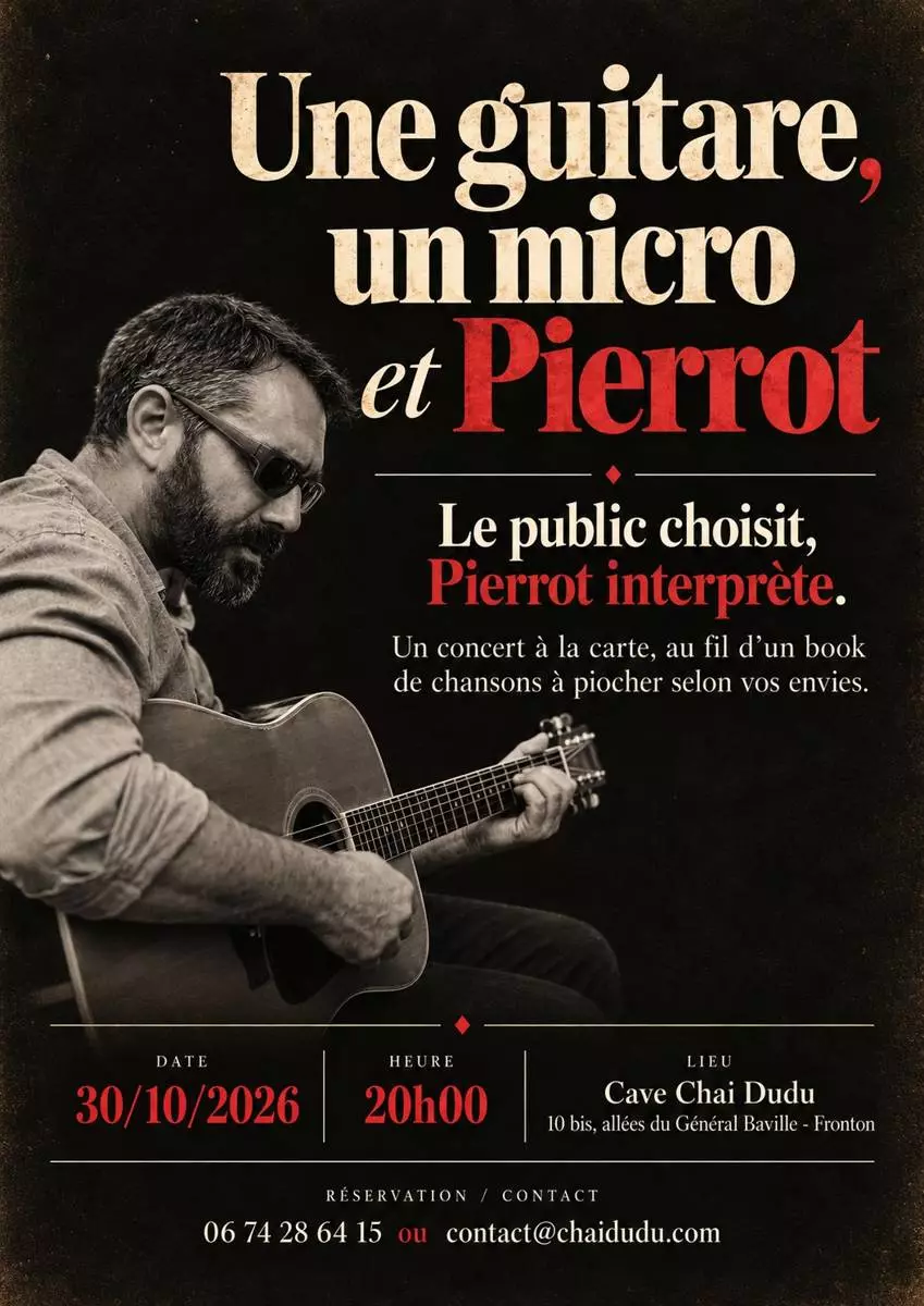 Concert : Une Guitare, un Micro et Pierrot