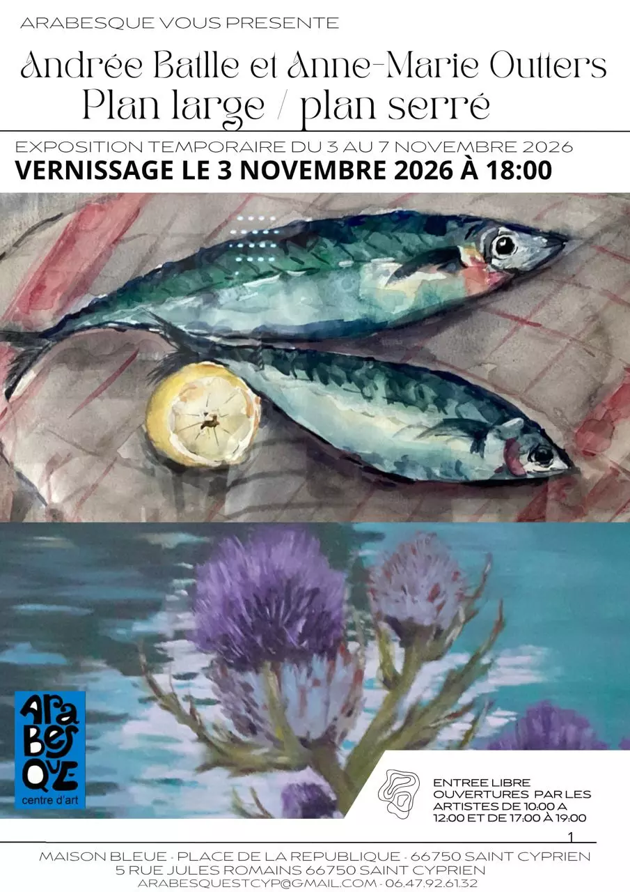 Exposition Anne Marie Outters et Andrée Batlle chez Arabesque