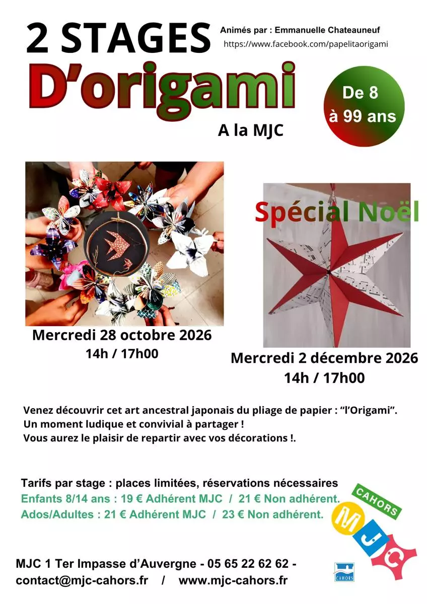 Stage d'origami