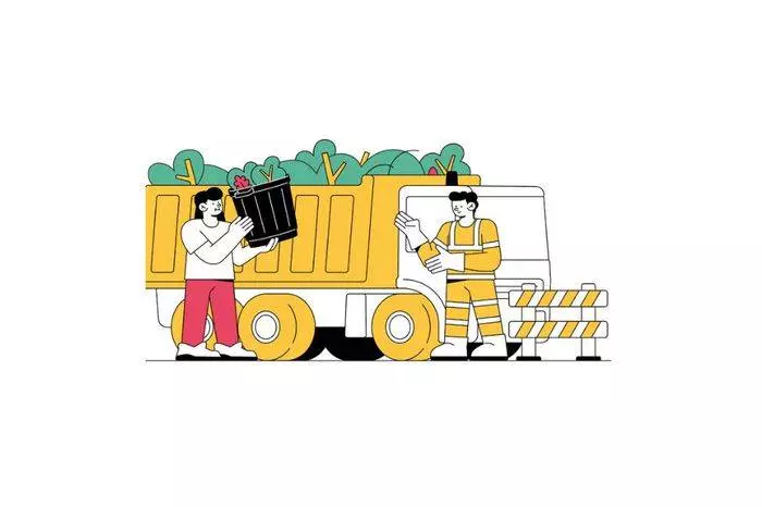 Collecte de déchets végétaux en benne statique - Lundi 2 novembre